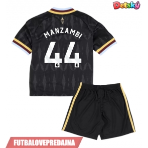 Lacne Dětský Futbalové dres Aston Villa Johan Manzambi #44 2026-27 Krátky Rukáv - Preč (+ trenírky)